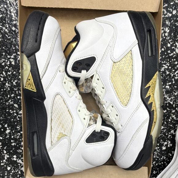 Jordan Air Jordan 5 Retro Olympic White Black Gold Men\'s Sneakers 2016 136027-1… main image 5